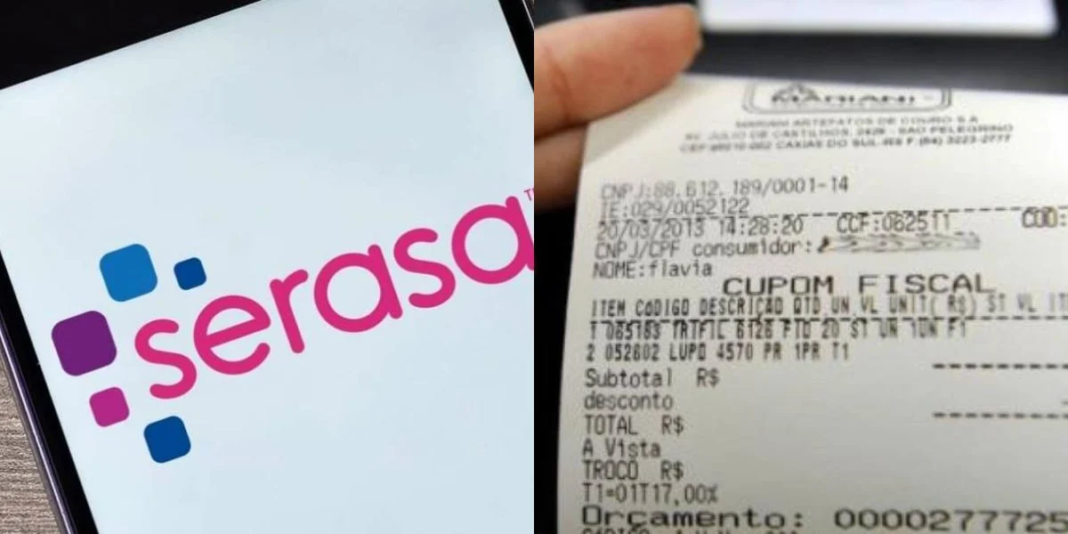 Serasa e CPF na nota