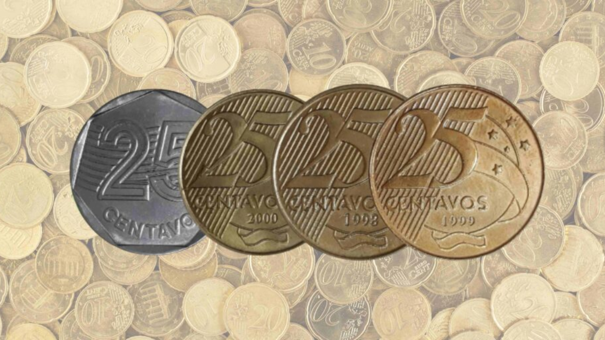 MOEDA RARA de 25 CENTAVOS pode valer uma fortuna no mercado da numinástica. Saiba como identificar!