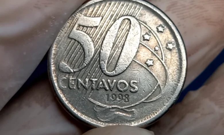 Moeda rara de 50 centavos pode chegar a R$1.800,00 no mercado numismático. Veja neste artigo como identificá-la