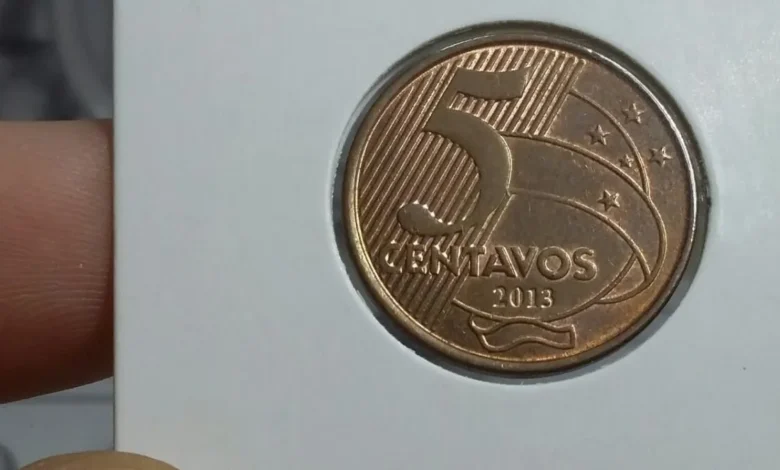 Moeda rara de 5 centavos pode valer R$200,00 no mercado numismático. Saiba como identificá-la!