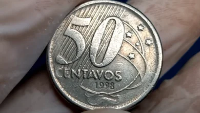 Moeda rara de 50 centavos pode valer até R$1.800,00 no mercado numismático. Saiba como identificar!