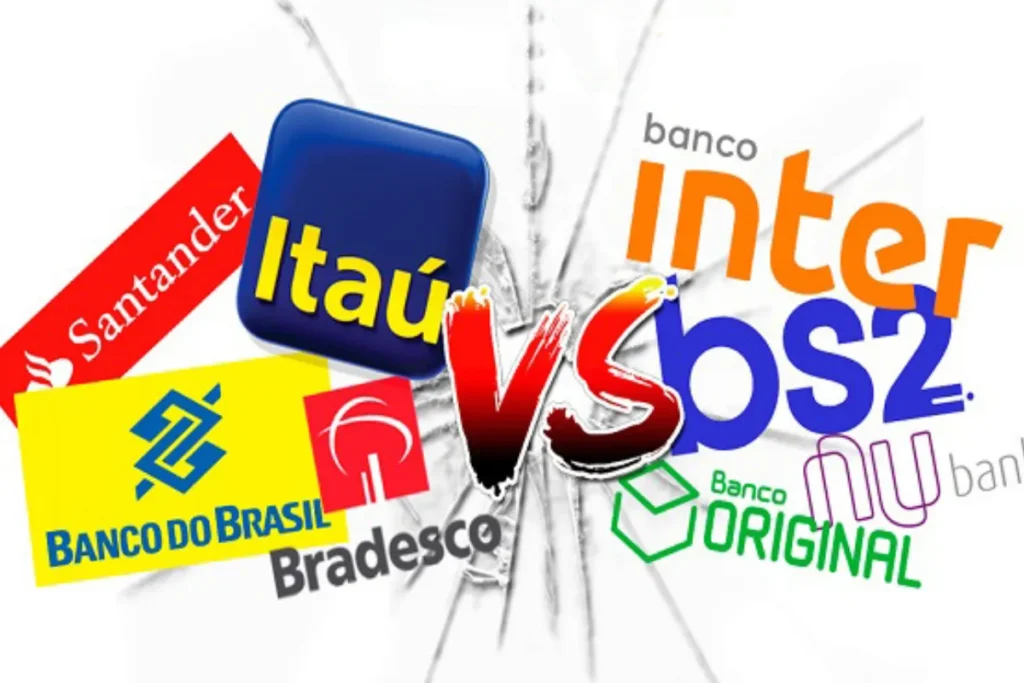 Bancos tradicionais dando ADEUS? Banco do Brasil, Bradesco e Itaú estão perdendo terreno para os bancos digitais como Nubank, Inter e C6 Bank