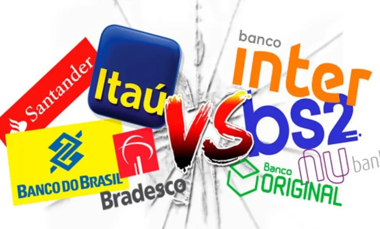 Bancos tradicionais dando ADEUS? Banco do Brasil, Bradesco e Itaú estão perdendo terreno para os bancos digitais como Nubank, Inter e C6 Bank