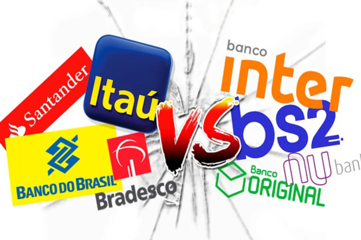 Bancos tradicionais dando ADEUS? Banco do Brasil, Bradesco e Itaú estão perdendo terreno para os bancos digitais como Nubank, Inter e C6 Bank