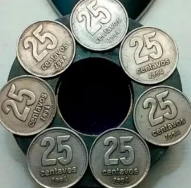 Moeda de 25 centavos de peso – Foto: TN Argentina
