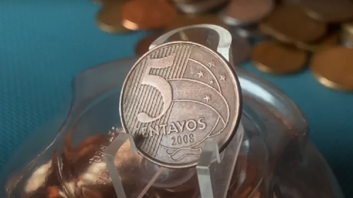 Moeda de 5 centavos de 2008 - Imagem: Reprodução