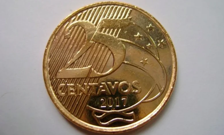 Moedas de 25 e 50 centavos com alto valor entre colecionadores. Foto: Reprodução
