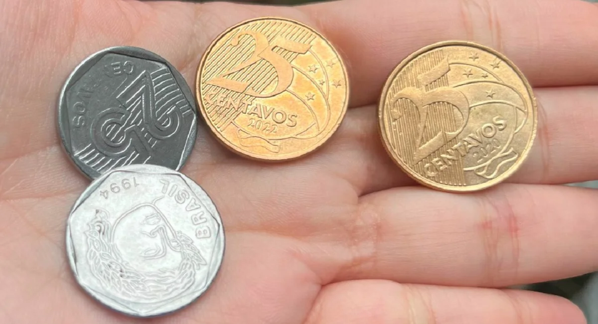 Moeda rara de 25 centavos com valor de R$ 2 mil atrai colecionadores