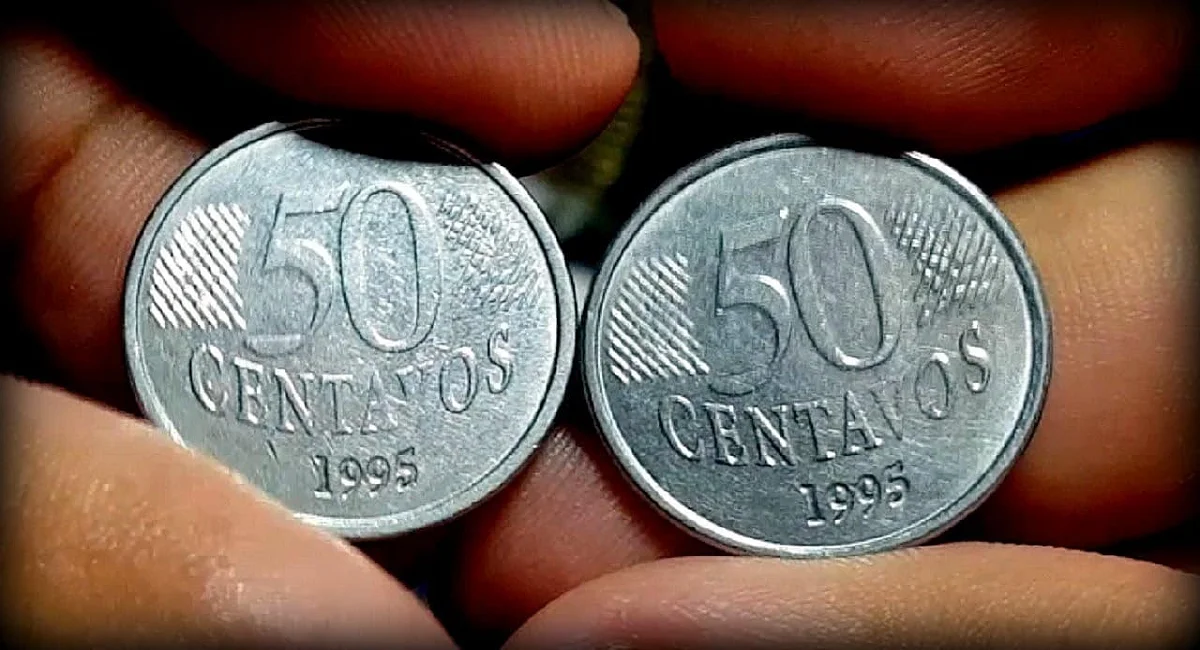 Tesouro mais raro que os do piratas: moeda de 50 centavos pode valer até 60x mais