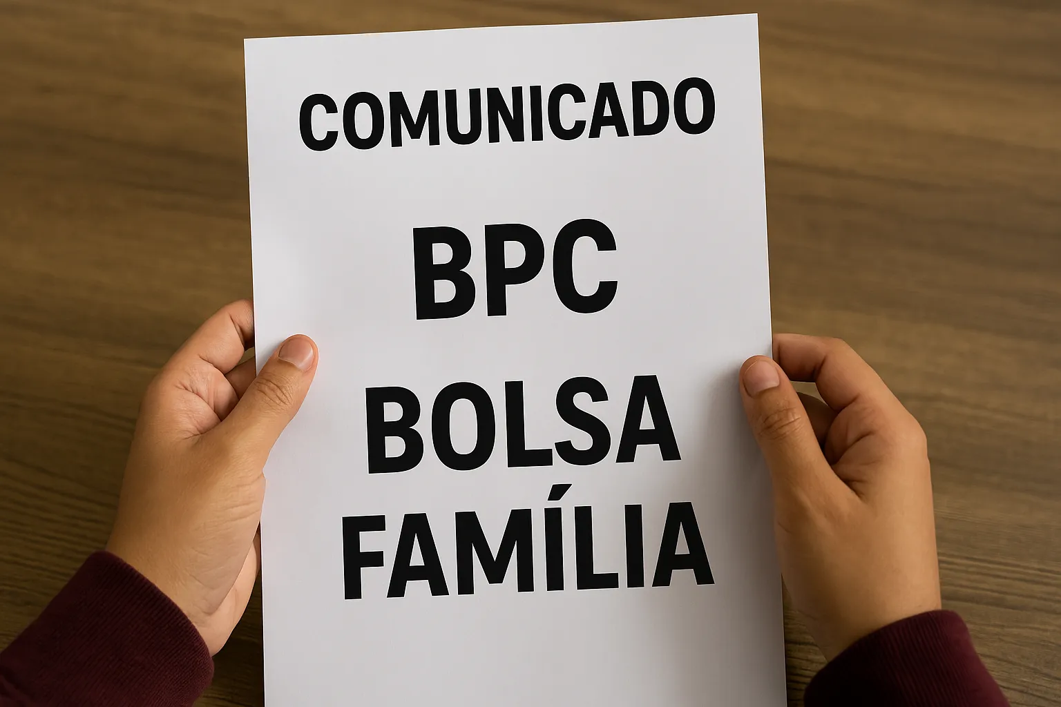Comunicado máximo para quem recebe BPC e Bolsa Família