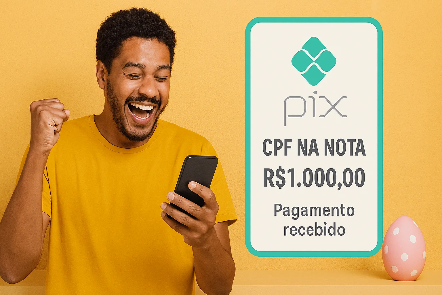 CPF na nota libera PIX recheado de R$ 1.000 antes da Páscoa