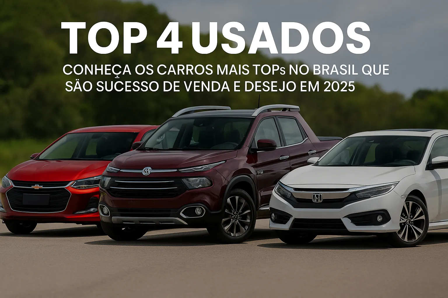 Top 4 usados: conheça os carros mais procurados no Brasil que são sucesso de venda e desejo em 2025