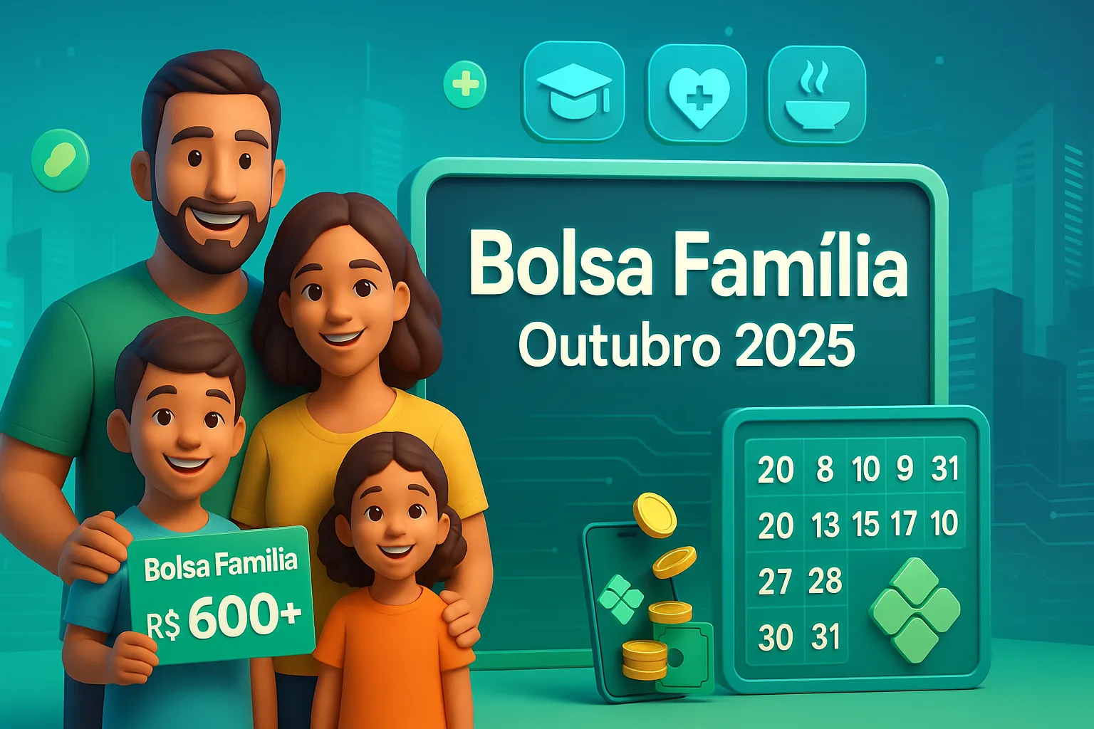 Descubra as datas do Bolsa Família em outubro de 2025, os valores pagos, as regras para manter o benefício e como consultar tudo sem complicações.