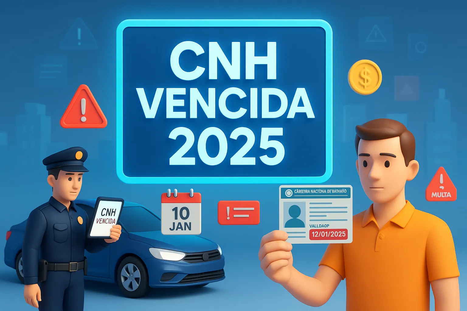Descubra o que acontece ao ser flagrado dirigindo com a CNH vencida em 2025. Veja multas, prazos, pontos na carteira, mudanças nas leis e dicas para evitar problemas.