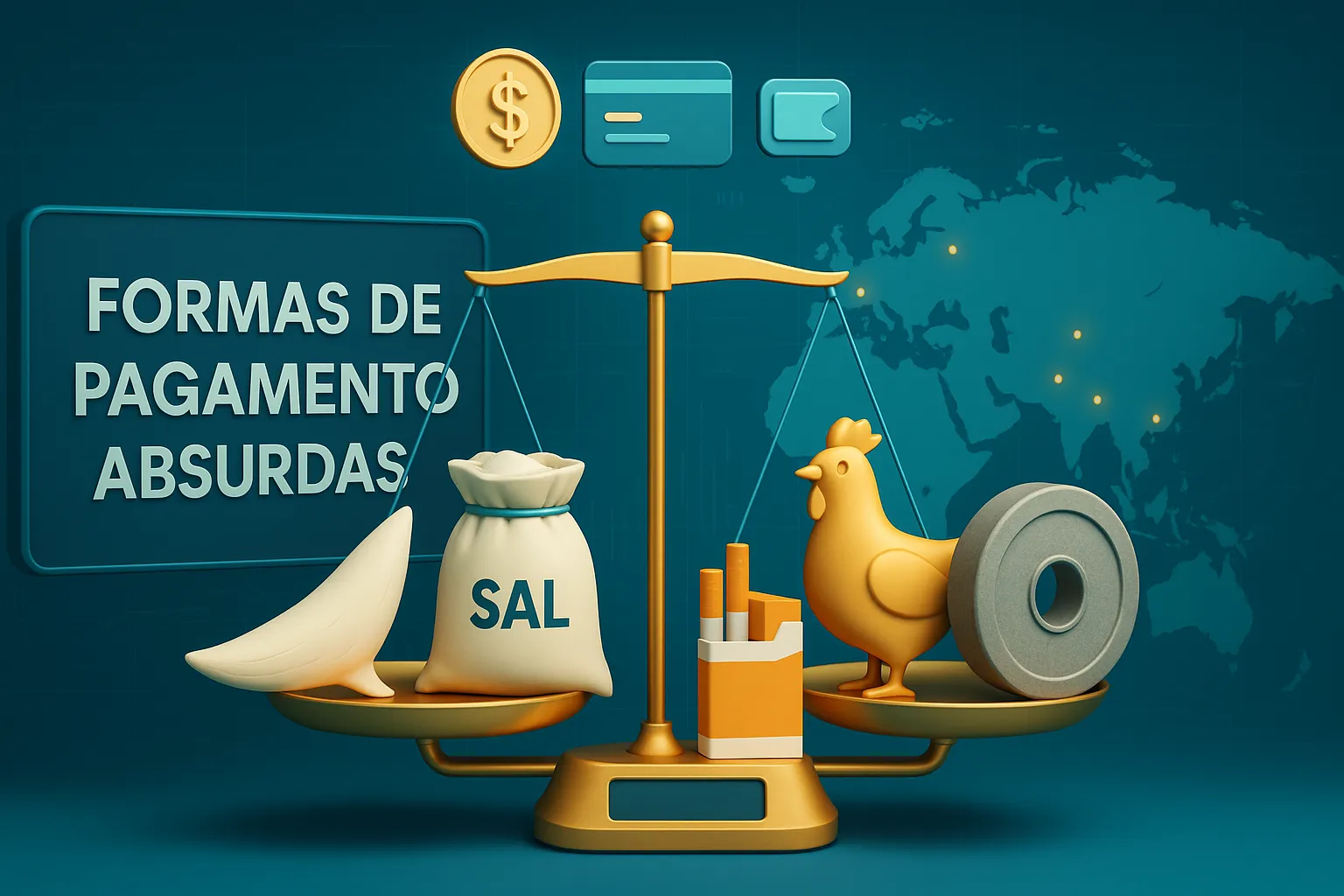 Descubra 5 formas de pagamento completamente inusitadas que já foram aceitas ao longo da história no Brasil e no mundo. Prepare-se para rir e se surpreender com histórias reais e curiosas!