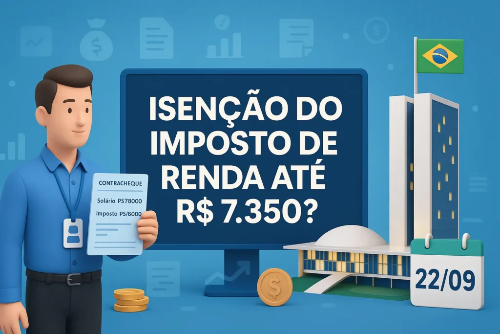 Isenção do Imposto de Renda para quem ganha até R$ 7.350. Entenda os bastidores e o que está em jogo.