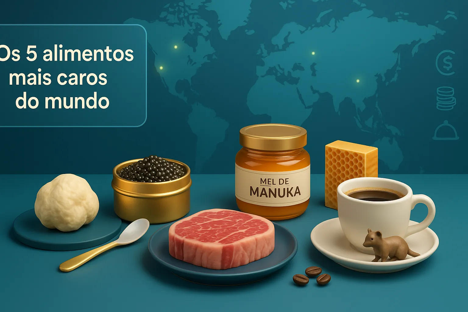 Os 5 alimentos mais caros do mundo: descubra por que eles custam pequenas fortunas e o que os torna tão especiais
