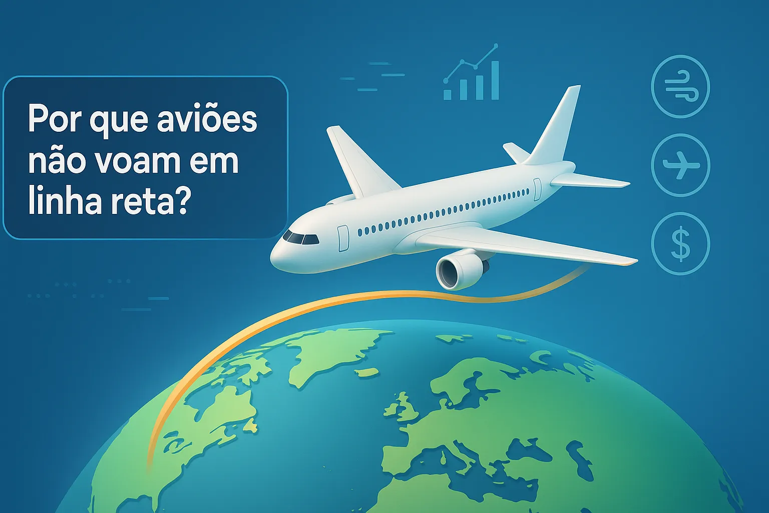 Por que aviões não voam em linha reta?