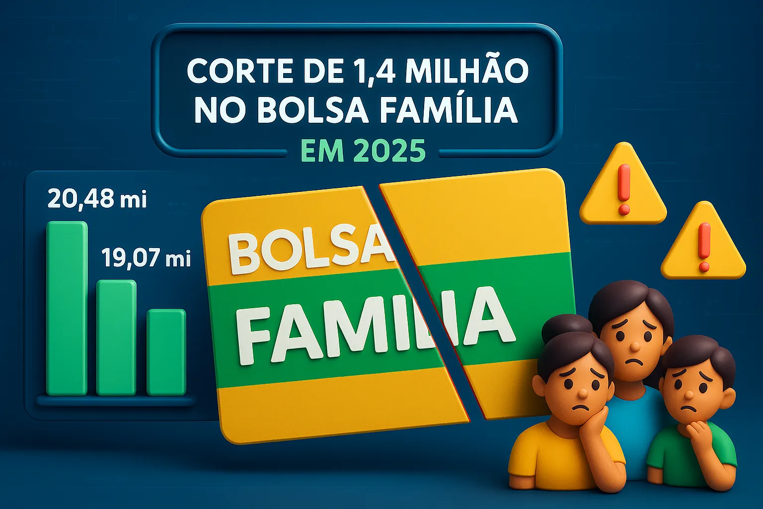 Número de beneficiários do Bolsa Família cai para 19,07 milhões em setembro de 2025 após corte de 1,4 milhão no ano. Entenda os motivos, valores, calendário e impacto nas famílias.