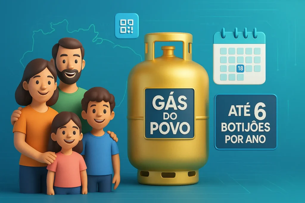 Gás do Povo vai entregar 3, 4 a até 6 botijões grátis por ano direto para brasileiros cadastrados