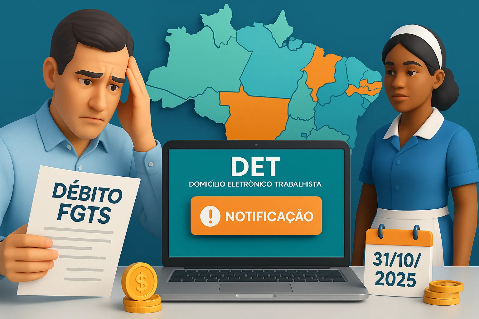 Mais de 80 mil empregadores receberão notificação por débitos no FGTS
