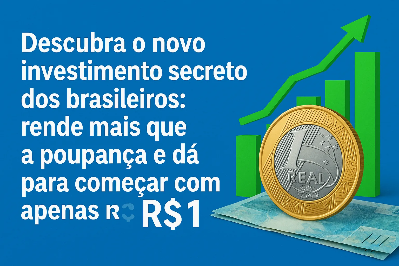 Descubra o novo investimento secreto dos brasileiros: rende mais que a poupança e dá para começar com apenas R$ 1