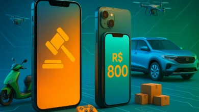 Leilão da Receita Federal em São Paulo terá iPhones a partir de R$ 800, carros, motos elétricas e drones com preços imperdíveis. Confira datas, regras e como participar online!