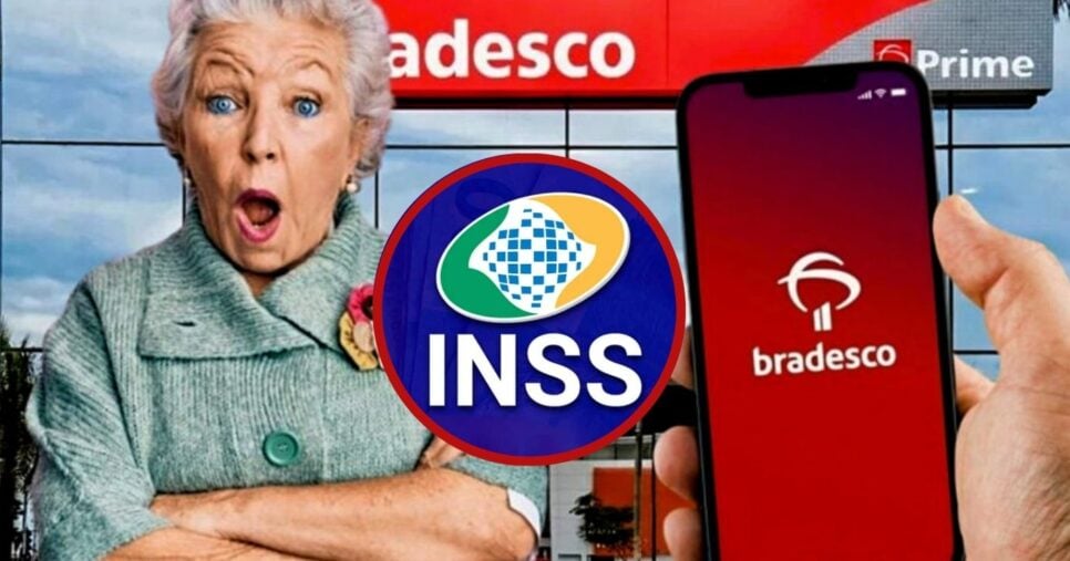 INSS (Foto Reprodução/Montagem/Lennita/TV Foco/Canva/INSS/Bradesco)