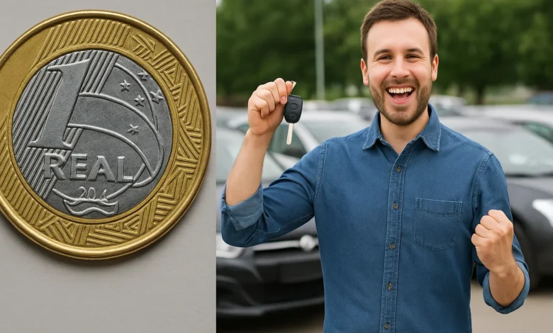 As 5 moedas de R$1 que podem valer até R$30 mil juntas — e os 9 carros usados que você poderia comprar com esse dinheiro sem sair do básico