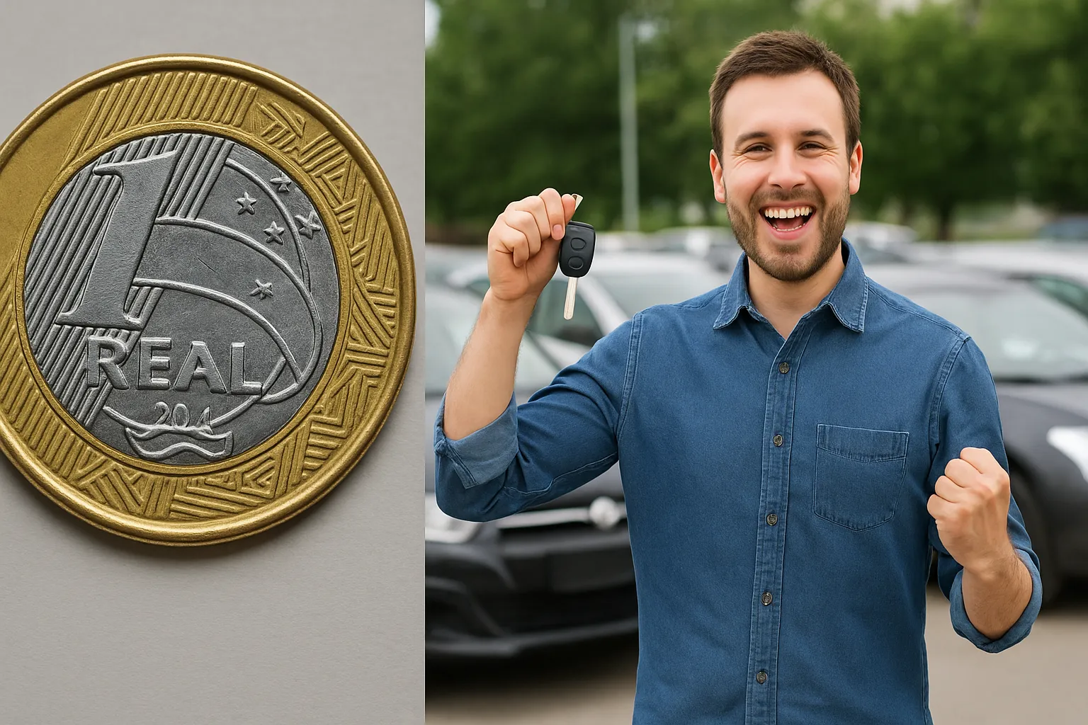 As 5 moedas de R$1 que podem valer até R$30 mil juntas — e os 9 carros usados que você poderia comprar com esse dinheiro sem sair do básico