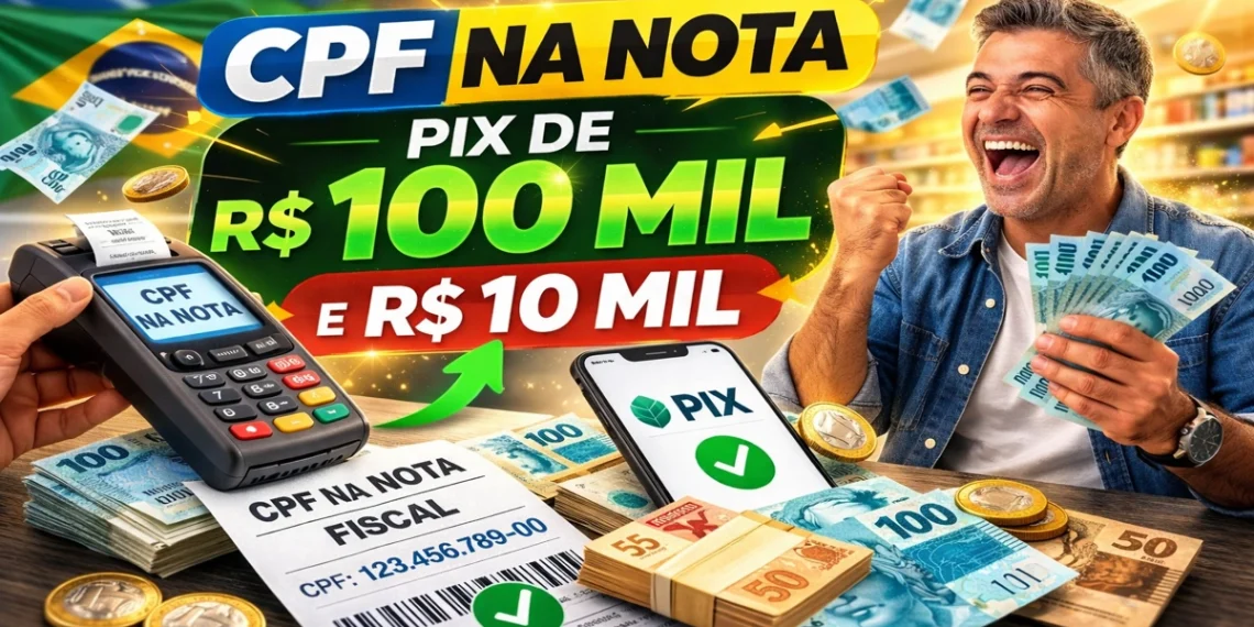 CPF na nota. Foto: Montagem/Revista dos Benefícios