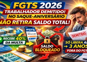 FGTS ficará “preso” por 36 meses em caso de demissão sem justa causa em 2026