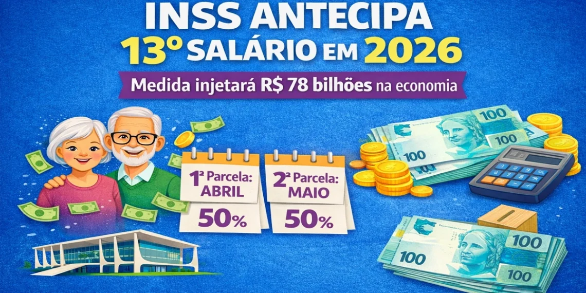 Pagamento do 13º salário do INSS em 2026. Foto: Montagem/Revista dos Benefícios