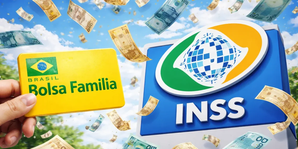 Bolsa Família e INSS. Foto: Montagem/Revista dos Benefícios