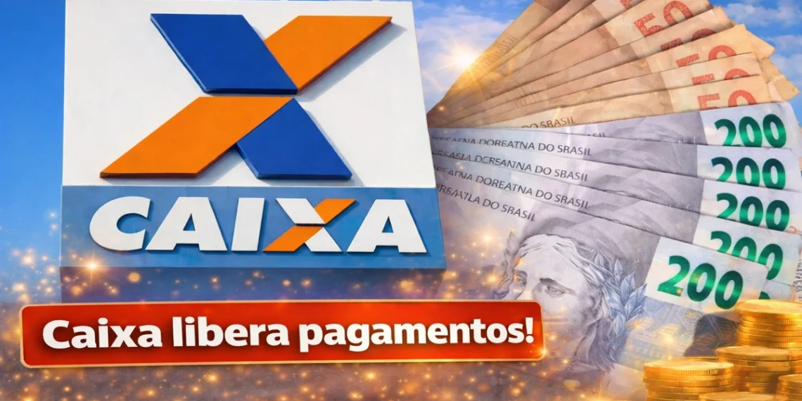 CAIXA libera pagamentos. Foto: Montagem/Revista dos Benefícios