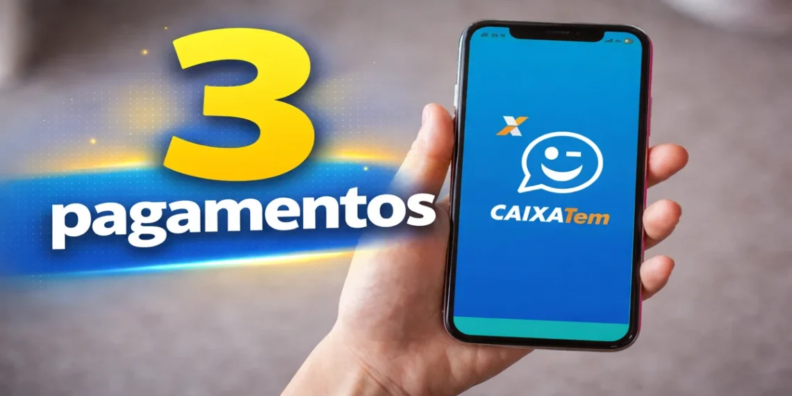 O aplicativo Caixa Tem será protagonista de três grandes liberações financeiras neste mês de março de 2026