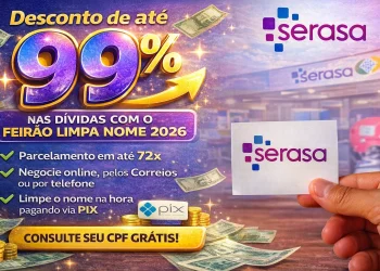 SERASA confirma 99% de desconto nas dívidas de brasileiros em bancos, financeiras, operadoras de telefonia, varejistas, empresas de energia, universidades e cooperativas de crédito