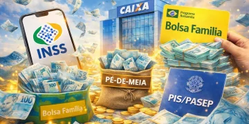 INSS, Pé de Meia, Bolsa Família e Ressarcimento PIS/PASEP: 4 pagamentos hoje (25/03) são liberados para milhões de brasileiros