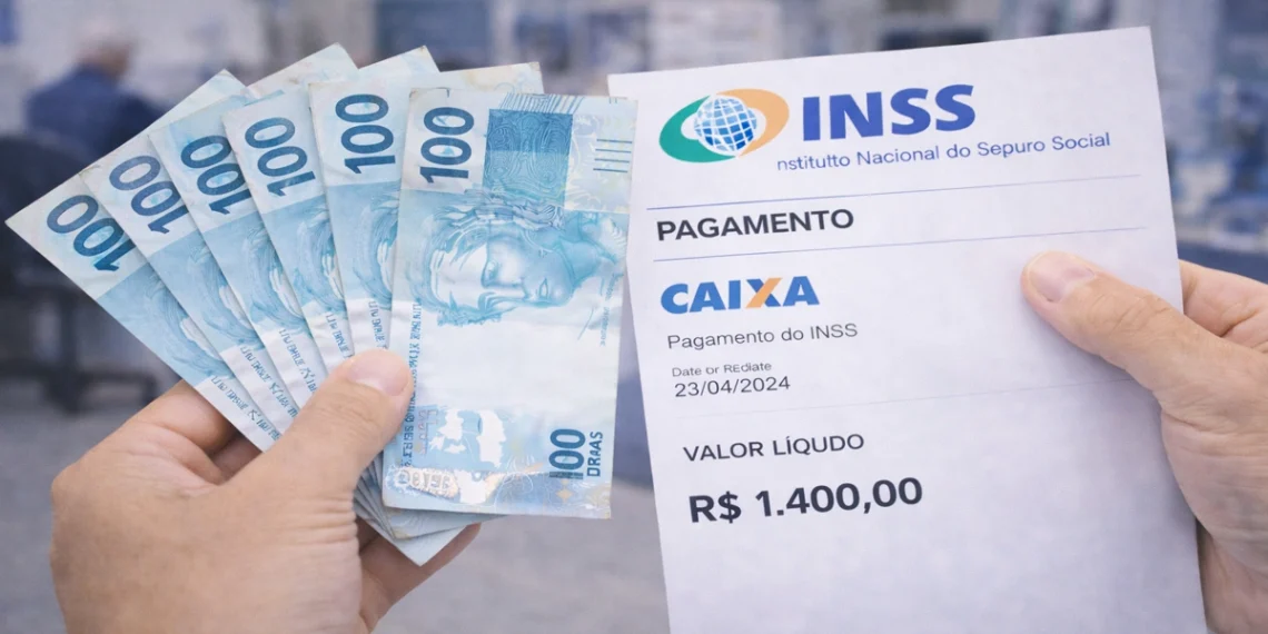 Pagamento do INSS. Foto: Montagem/Revista dos Benefícios