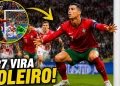 Cristiano Ronaldo aparece dentro da área de Portugal em posição semelhante à de um goleiro durante a partida contra a Croácia pela Copa do Mundo de 2026.
