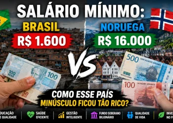 Comparação entre os salários mínimos do Brasil e da Noruega destaca a diferença de renda entre os dois países e levanta debate sobre os fatores que tornam a economia norueguesa uma das mais prósperas do mundo.