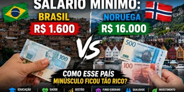 Comparação entre os salários mínimos do Brasil e da Noruega destaca a diferença de renda entre os dois países e levanta debate sobre os fatores que tornam a economia norueguesa uma das mais prósperas do mundo.