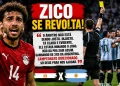 Zico se revolta com arbitragem em Egito x Argentina e dispara ao vivo: “Campeonato direcionado”