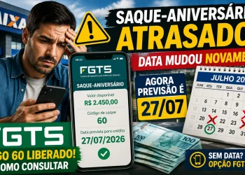 FGTS Saque-Aniversário: Trabalhadores relatam novos atrasos e mudança de datas para 27 de julho; entenda o ‘Código 60’