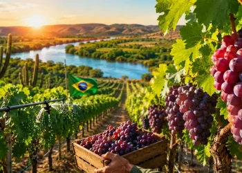 Vale do São Francisco transforma a Caatinga em um dos maiores polos de produção de frutas do mundo com irrigação, tecnologia da Embrapa e cultivo de uvas durante todo o ano.