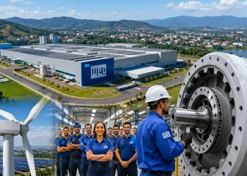 Quase 35 mil metros quadrados, investimento de R$ 1,2 bilhão e equipamentos para energia limpa: como a WEG escolheu uma cidade de 46 mil habitantes para ampliar sua presença global e gerar 4 mil empregos em Santa Catarina
