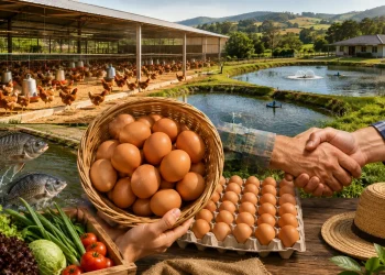 Cinco hectares produtivos, até 150 dúzias de ovos por dia e renda superior a R$ 30 mil por mês: conheça a agroindústria gaúcha que reúne piscicultura, produção rural e infraestrutura completa e agora busca um novo dono