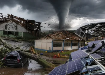 Ciclone bomba com ventos de até 134 km/h e tornado deixam um morto, centenas de desalojados e prejuízos milionários no Rio Grande do Sul; escolas, fábricas, CTG e até placas solares foram destruídos