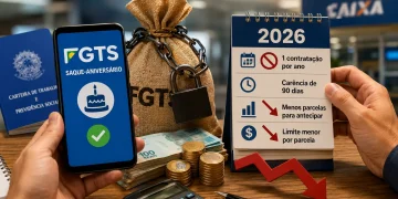 Saque-Aniversário do FGTS, novas restrições e limite menor para antecipação: o que muda para trabalhadores que usam o saldo como garantia de empréstimo em 2026