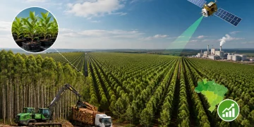 Milhões de árvores em fileiras perfeitas, monitoramento por satélite e um setor que movimenta R$ 240 bilhões: como as gigantes florestas de eucalipto transformaram o Brasil em uma potência mundial da celulose